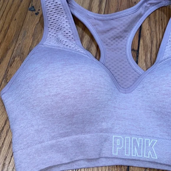 VICTORIA'S SECRET *PINK* SPORT SEAMLESS MESH PUSH UP SPORTS BRA. SIZE: XS - Picture 2 of 5